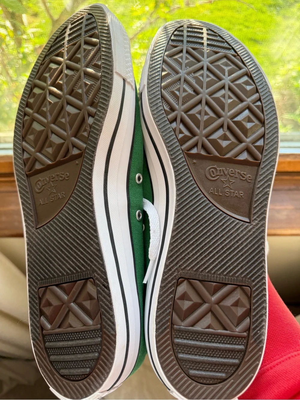 Converse Mens’s Size 13 Green Canvas Low-Top Sneakers with White Accents